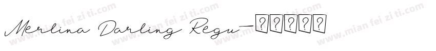 Merlina Darling Regu字体转换